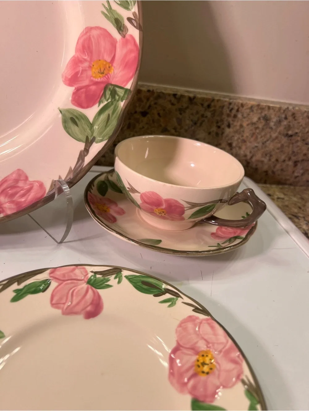6 pc Franciscan Desert Rose Dinner Setting HandPainted (10 sets available)